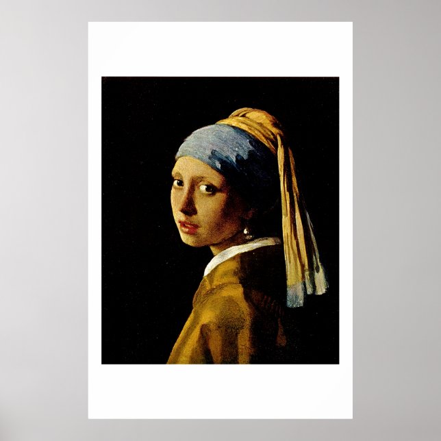 Das Mädchen mit einem Turban/Mädchen mit dem Perle Poster (Vorne)