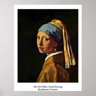 Das Mädchen mit einer Perle von Johannes Vermeer Poster