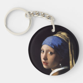 Das Mädchen mit einer Perle von Johannes Vermeer Schlüsselanhänger