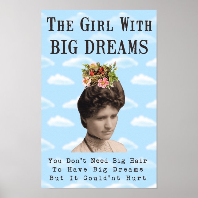 Das Mädchen mit großen Träumen (und großen Haaren) Poster (Vorne)