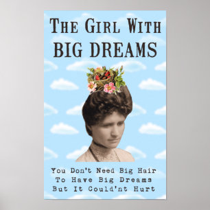 Das Mädchen mit großer Traum-(und großes Haar) Poster