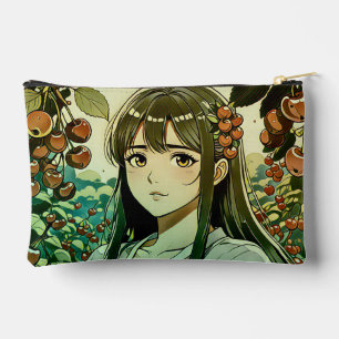 Das Mädchen mit Kirschfrüchten - Moderne Illustrat Zubehörtasche