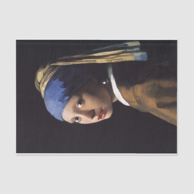 Das Mädchen mit Perlenohrentzug Seidenpapier (Vorderseite)