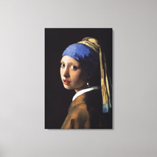 Das Mädchen mit Perlenohrring - überzogene Leinwan Leinwanddruck