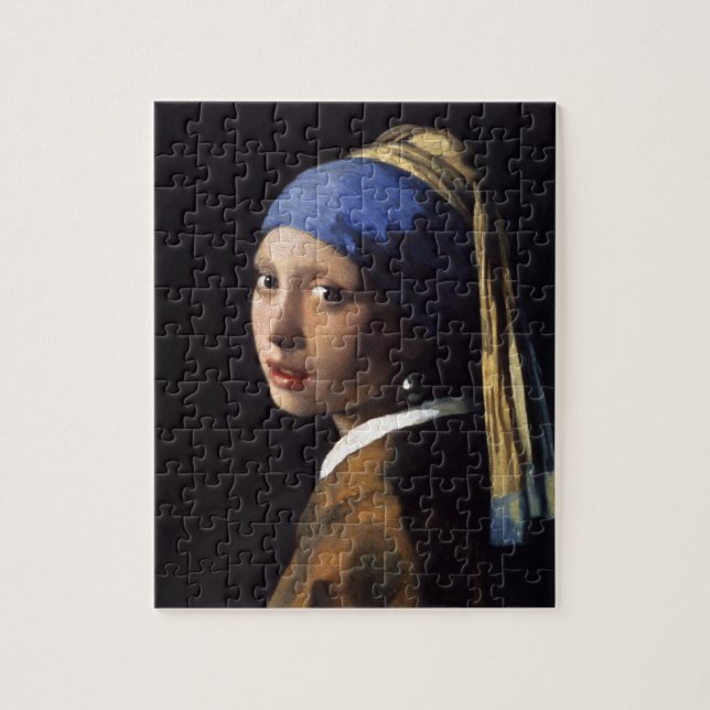 Das Mädchen mit Perlenohrring von Johannes Vermeer Puzzle (Vertikal)