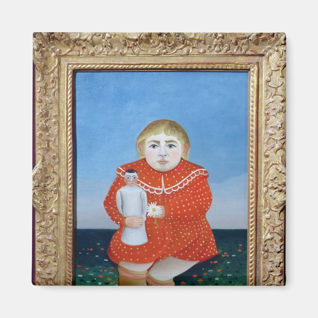 Das Mädchen mit Puppe, c.1892 oder c.1904-05 Magnet (Vorne)