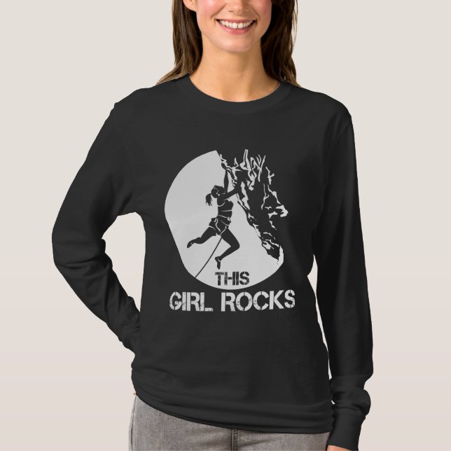 Das Mädchen Rocks Kletterkletterkletterkletter T-Shirt (Vorderseite)