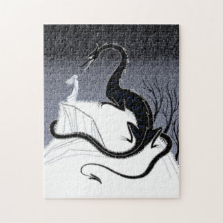 Das Mädchen und das Drachepuzzlespiel Puzzle