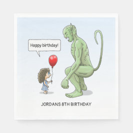 Das Mädchen und Goblin Serviette