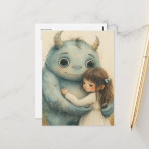 Das Mädchen und ihr Monsterfreund Postkarte