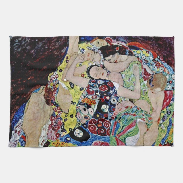 Das Mädchen von Gustav Klimt, Jugendstil, Deko,vi Handtuch (Horizontal)