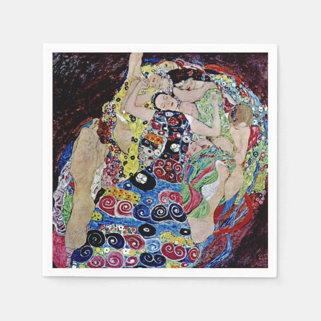 Das Mädchen von Gustav Klimt, Jugendstil, Deko,vi Serviette (Vorderseite)