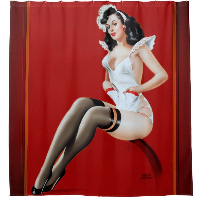 Das Mädchen von Peter Driben Duschvorhang (Vorderseite)