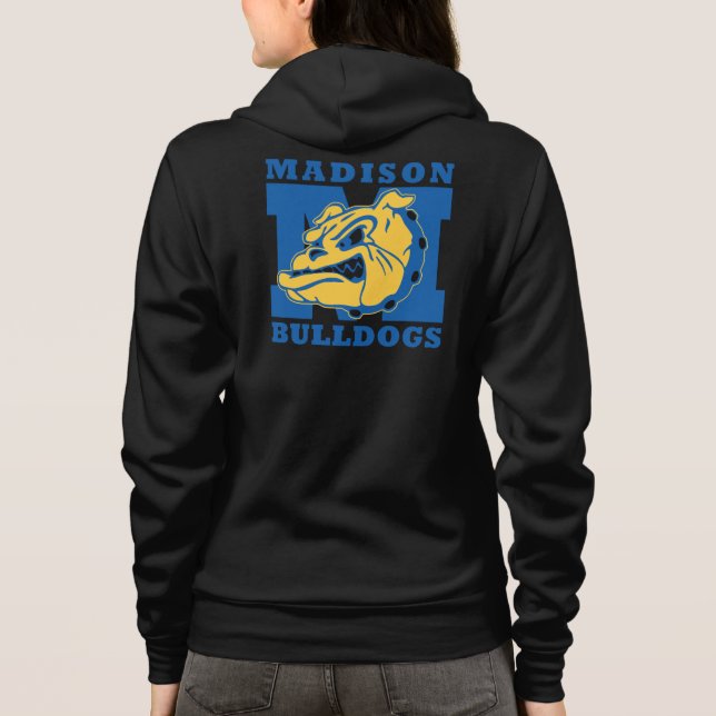 Das Madison-Bulldoggen der Frauen machen Hoodie - (Rückseite)