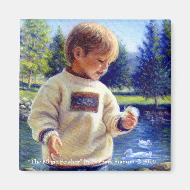 "Das magische Feather" Magnet (Vorne)