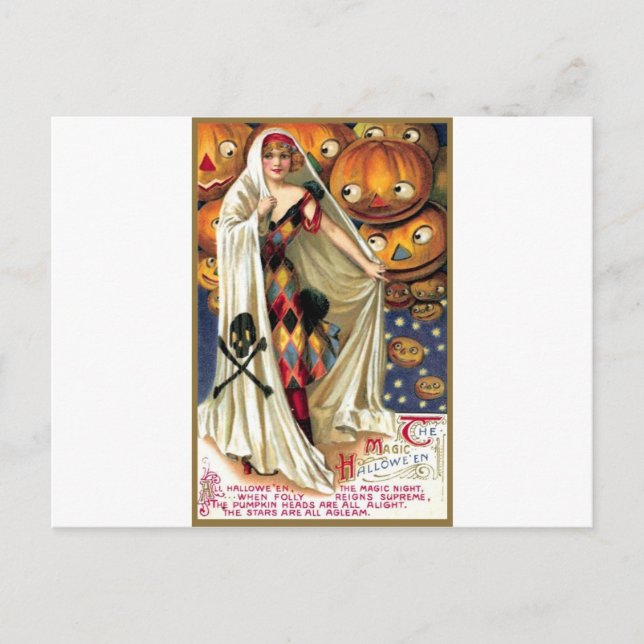 Das magische Halloween Postkarte (Vorderseite)