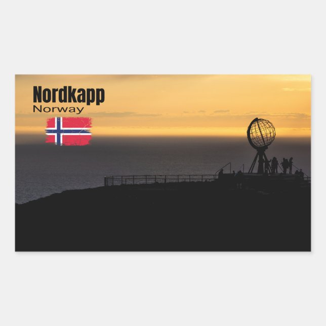 Das magische Nordkapp Rechteckiger Aufkleber (Vorderseite)