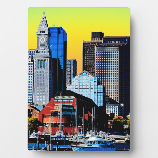 Das Magnet der Poster Card des Custom House Boston Fotoplatte (Vorderseite)