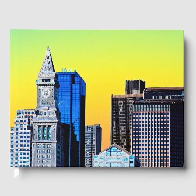 Das Magnet der Poster Card des Custom House Boston Gästebuch (Vorderseite)