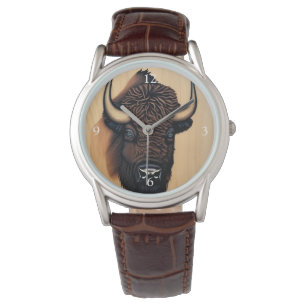 Das majestätische Bison - ein Symbol für Power und Armbanduhr