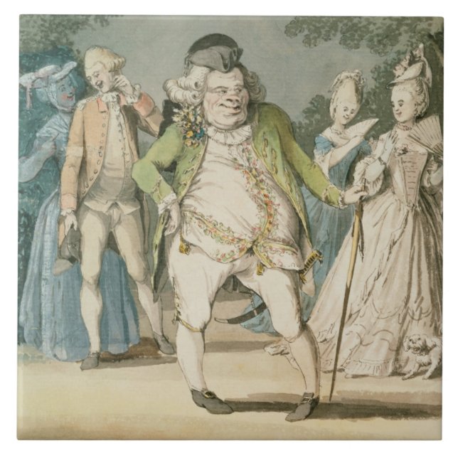 Das Makkaroni, 1774 (w/c auf Papier) Fliese (Vorderseite)