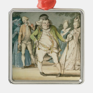 Das Makkaroni, 1774 (w/c auf Papier) Ornament Aus Metall
