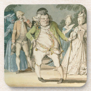 Das Makkaroni, 1774 (w/c auf Papier) Untersetzer