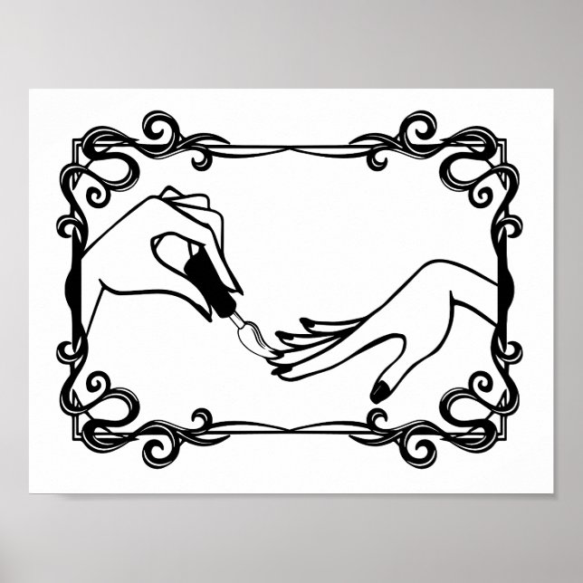 Das Malen von Nagelpolnisch ist eine Kunst Poster (Vorne)