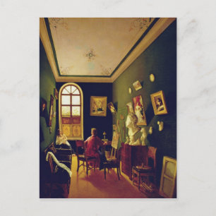 Das Malerstudio, 1843 Postkarte