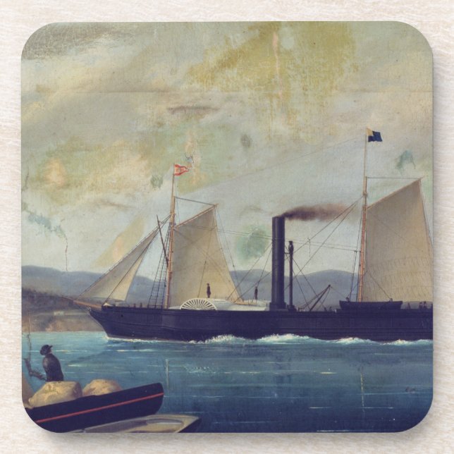 Das "Mallorcan", auf dem Schiff George Sand und Untersetzer (Vorderseite)