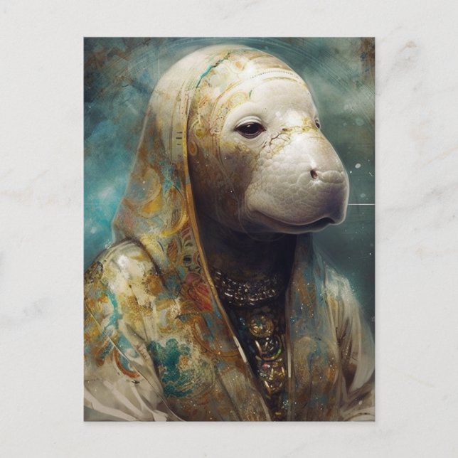 Das Manatee Nun Postcard Postkarte (Vorderseite)