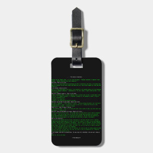 Das Manifest des Hackers Gepäckanhänger