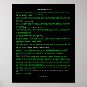 Das Manifest des Hackers Poster
