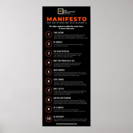 Das Manifest für hervorragende Restaurants 2.0 Poster