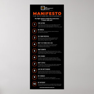 Das Manifest für hervorragende Restaurants 2.0 Poster