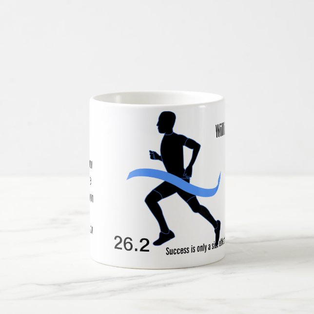 Das Marathon-blaues Band der Männer Tasse (Mittel)