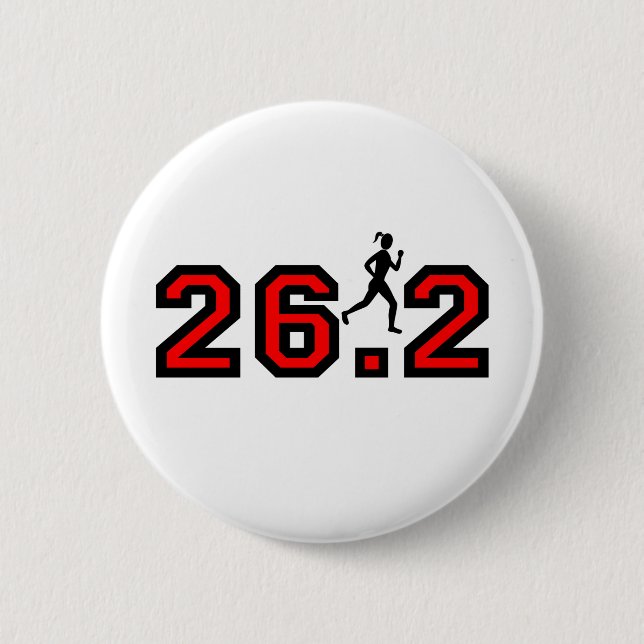 das Marathon der Frauen 26,2 Button (Vorderseite)