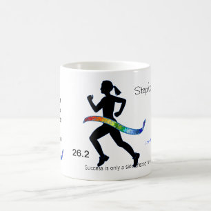 Das Marathon der Frauen mit Puzzlespiel-Band Tasse