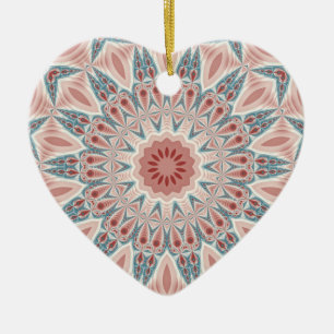 Das markante moderne Kaleidoskop Mandala Fraktal H Keramik Ornament