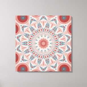 Das markante moderne Kaleidoskop Mandala Triptych Leinwanddruck