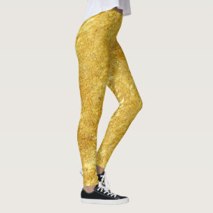 Das Marmormuster aus Gold und Gelb Leggings