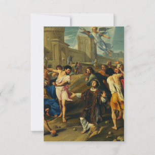 Das Martyrium des Heiligen Stephanus Religiöse Hei Dankeskarte