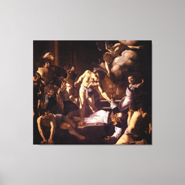 Das Martyrium von St. Matthew von Caravaggio 1600 Leinwanddruck (Vorderseite)