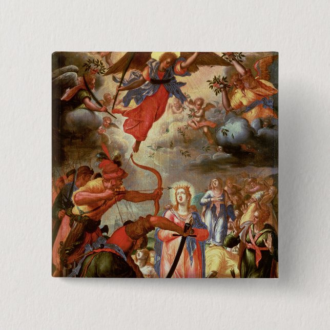 Das Martyrium von St Ursula, Anfang des 17. Button (Vorderseite)