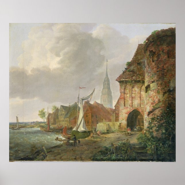 Das März Tor in Buxtehude, 1830 Poster (Vorne)
