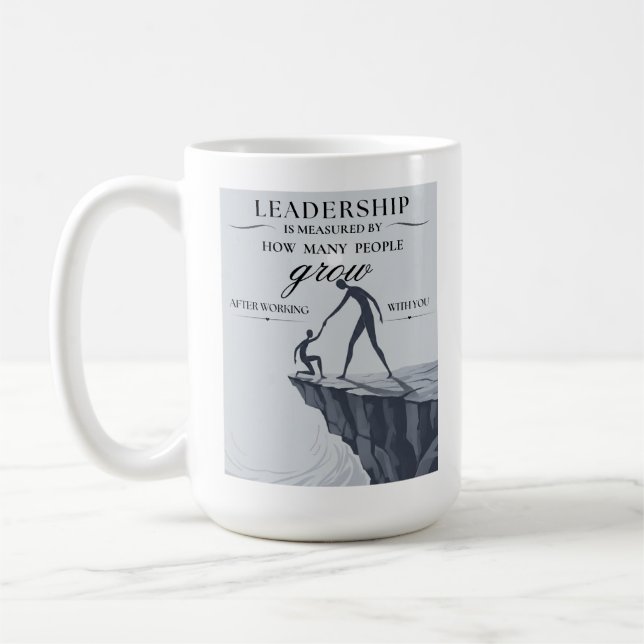 Das Maß einer Führungskraft Kaffeetasse (Links)