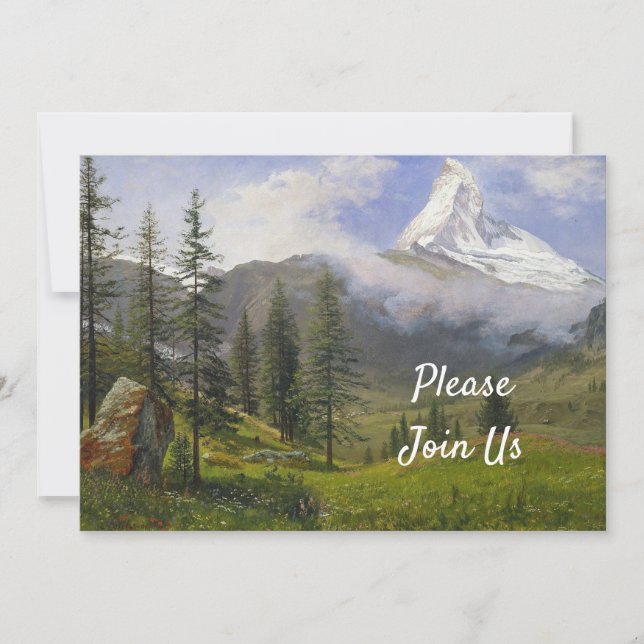 Das Matterhorn zum Geburtstag Einladung (Vorderseite)
