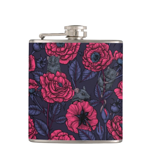 Das Mäuse-Party Flachmann (Vorderseite)