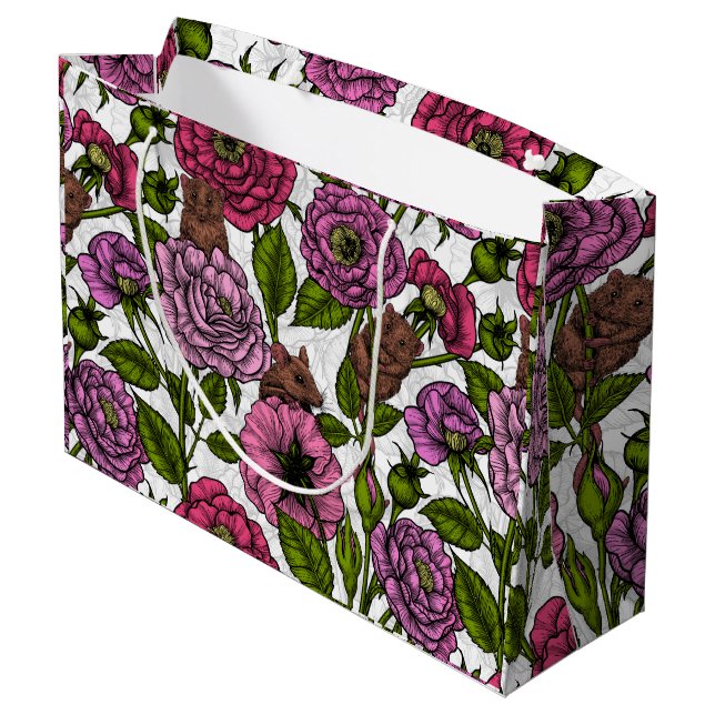 Das Mäuse-Party Große Geschenktüte (Rückseite Schrägansicht)