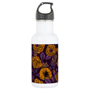 Das Mäuse-Party in Orange und Violett Edelstahlflasche